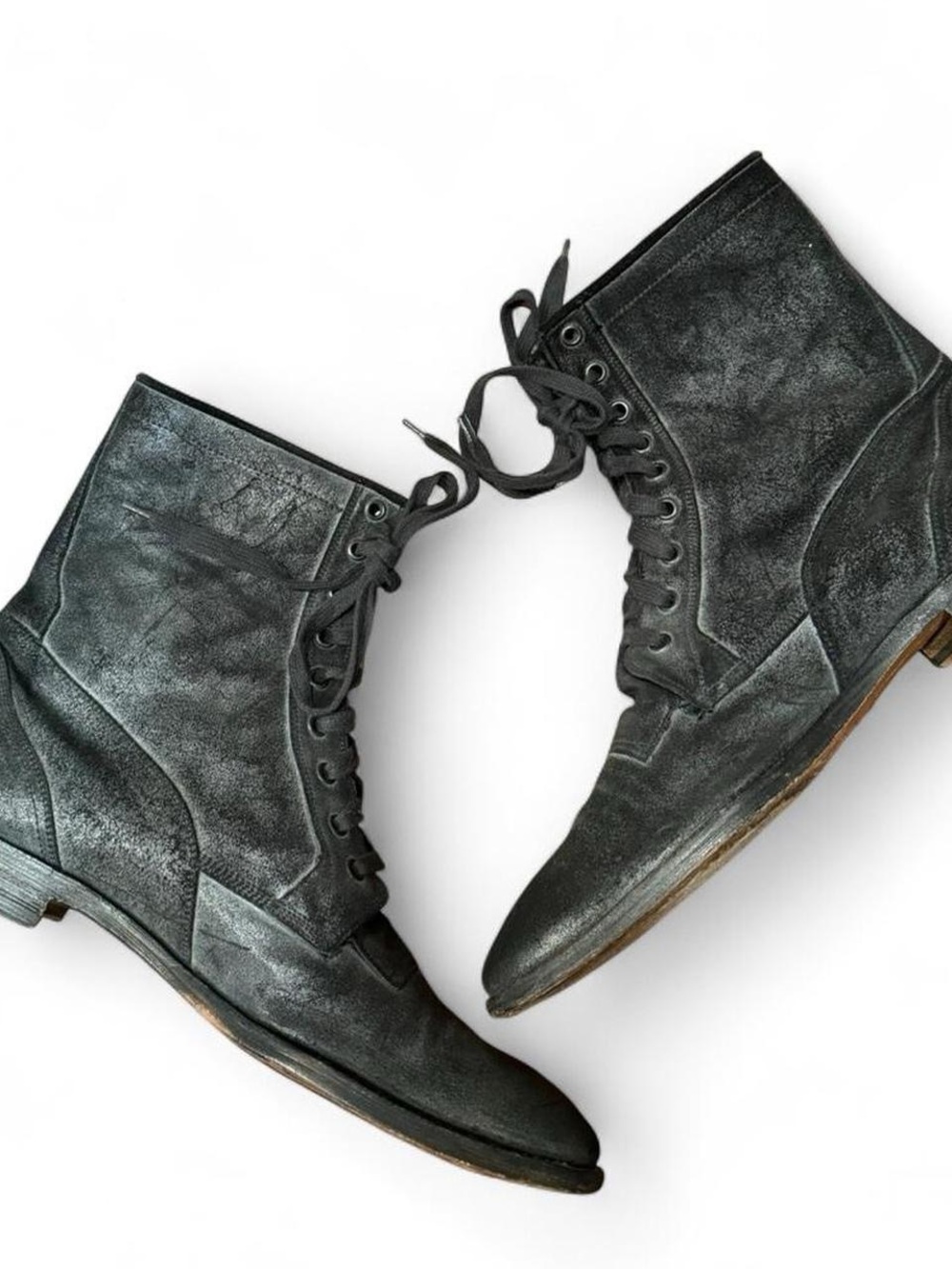 Maison Margiela Distressed Suede Combat Boots - Picture 3 of 8
